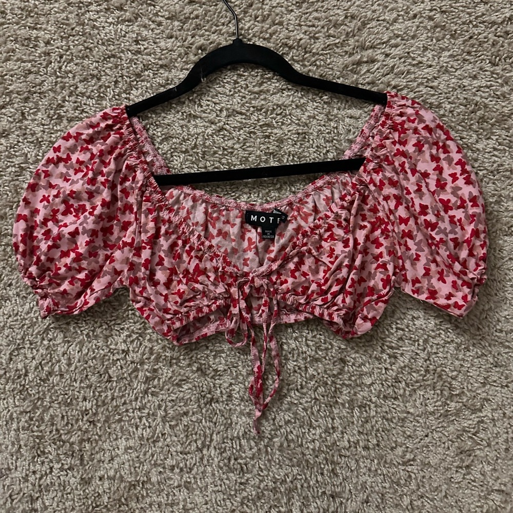 MOTEL ROCKS BUTTERFLY CROP TOP